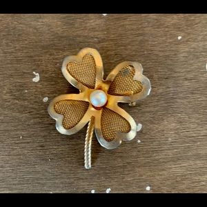 Vintage Four Leaf Clover Pin